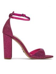 Steve Madden Sandały Capsule-R Sandal SM11002942-04004-PIR Różowy. Czerwone sandały damskie Steve Madden, bez wzorów, z materiału, bez obcasa, na słupku. Za 599.99 zł.