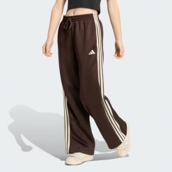 Spodnie dresowe Stadium 3-Stripes. Brązowe spodnie sportowe damskie Adidas, l, z bawełny. Za 279.00 zł.