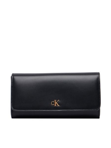 Calvin Klein Portfel Ck Long Wallet LV04F1224G Czarny. Czarne portfele damskie CALVIN KLEIN, bez wzorów, ze skóry. Za 329.99 zł.