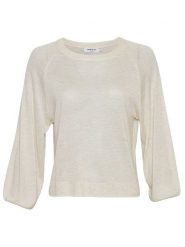 MOSS COPENHAGEN Sweter "Kobra" w kolorze kremowym rozmiar: M/L. Brązowe swetry klasyczne damskie MOSS COPENHAGEN, l, z wiskozy, bez kołnierzyka. Za 140.53 zł.