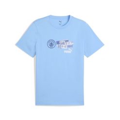Męska koszulka Manchester City ftblNRGY PUMA Team Light Blue. Niebieskie t-shirty sportowe męskie Puma, l, z bawełny, bez ramiączek, do piłki nożnej. W wyprzedaży za 84.00 zł.