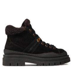 Botki See By Chloé. Czarne botki damskie See By Chloé, bez obcasa, na płaskiej podeszwie, bez zapięcia. Za 1,989.00 zł.