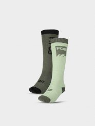 4F Skarpety snowboardowe męskie - multikolor 43-46. Brązowe skarpetki męskie 4f, bez wzorów, z elastanu. Za 129.99 zł.