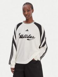 Adidas Bluzka House Of Tiro KC4007 Biały Loose Fit. Białe bluzki damskie Adidas, xs, bez wzorów, z syntetyku, bez ramiączek. Za 209.99 zł.