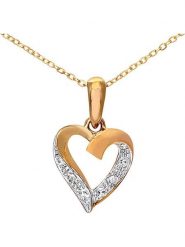 Revoni Złoty naszyjnik z diamentową zawieszką - dł. 46 cm rozmiar: onesize. Żółte naszyjniki damskie Revoni, złote. Za 1,087.99 zł.