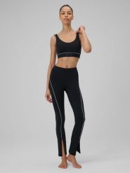 4F Legginsy do jogi szybkoschnące damskie - czarne XS. Czarne legginsy sportowe damskie 4f, l, bez wzorów, z podwyższonym stanem, na jogę i pilates. Za 169.99 zł.
