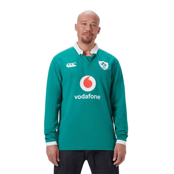 Koszulka domowa z długim rękawem Irlande Classic AM 2025. Białe koszulki męskie z długim rękawem CANTERBURY, xl, z bawełny. Za 350.50 zł.