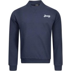Bluza męska Jeep Bomber Neck niebieska 2xl. Niebieskie bluzy bez kaptura męskie Jeep, m, z bawełny. Za 98.07 zł.