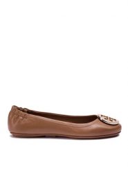 Tory Burch Baleriny Minnie Travel Ballet With Metal Logo 50393 Brązowy. Brązowe baleriny damskie Tory Burch, bez wzorów, ze skóry, bez obcasa. Za 1,249.00 zł.