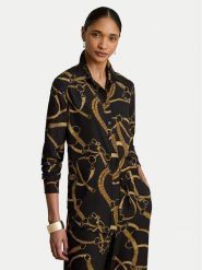 LAUREN RALPH LAUREN Koszula 200P14013001 Czarny Regular Fit. Czarne koszule damskie Lauren Ralph Lauren, xl, bez wzorów, z syntetyku, bez kołnierzyka, bez ramiączek. Za 689.99 zł.
