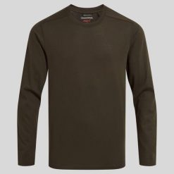 Longsleeve męskie Craghoppers NosiLife Abel LS T-Shirt. Zielone koszulki męskie z długim rękawem CRAGHOPPERS, m, bez wzorów, bez kołnierzyka. Za 182.99 zł.