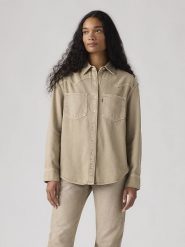 Levi's Koszula "Teodora" w kolorze beżowym rozmiar: L. Brązowe koszule damskie Levi's, l, bez wzorów, z bawełny, bez kołnierzyka, bez ramiączek. Za 159.95 zł.