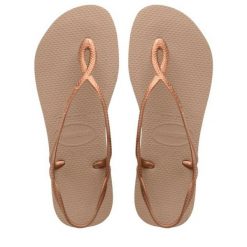Klapki Havaianas Model 4129697 Kolor Brązowy. Czerwone klapki damskie Havaianas, bez wzorów, z syntetyku, bez obcasa. Za 217.00 zł.