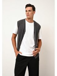 Just Cashmere Kaszmirowa kamizelka "Lana" w kolorze antracytowym rozmiar: XL. Czarne kamizelki męskie Just Cashmere, xl, z kaszmiru. Za 193.24 zł.