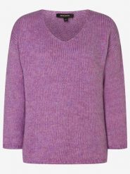 More & More Sweter w kolorze fioletowym rozmiar: 44. Różowe swetry klasyczne damskie MORE & MORE, ze splotem, bez kołnierzyka. Za 157.35 zł.