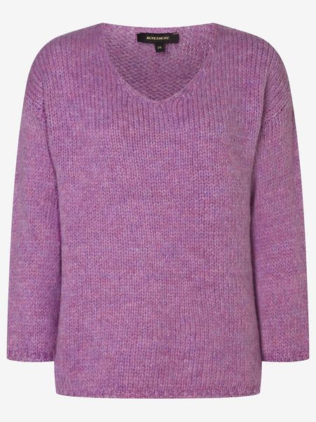 More & More Sweter w kolorze fioletowym rozmiar: 44. Różowe swetry klasyczne damskie MORE & MORE, ze splotem, bez kołnierzyka. Za 157.35 zł.