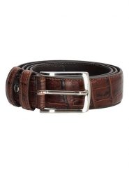 D exclusive Skórzany pasek w kolorze brązowym rozmiar: 105. Brązowe paski męskie d exclusive, bez wzorów, z materiału. Za 108.99 zł.