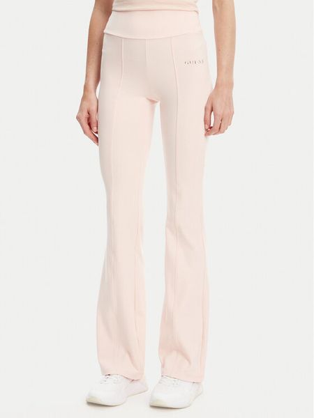 Guess Spodnie dresowe V5RB15 KCD02 Różowy Regular Fit. Czerwone spodnie dresowe damskie Guess, xs, z aplikacjami, z dresówki. Za 199.99 zł.