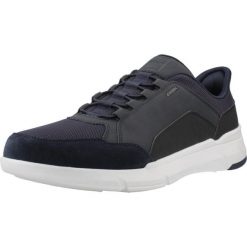 Buty GEOX U VITTOUR PLUS Niebieski. Niebieskie buty trekkingowe męskie Geox, ze skóry, bez zapięcia, trekkingowe. Za 300.00 zł.