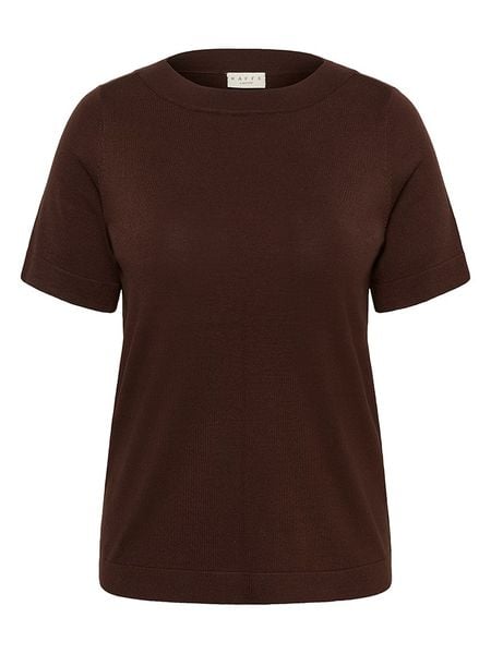 KAFFE curve Sweter w kolorze brązowym rozmiar: S. Brązowe swetry klasyczne damskie KAFFE curve, s, z wiskozy, bez kołnierzyka. Za 164.95 zł.