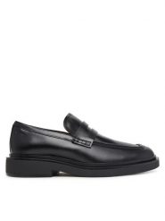 Calvin Klein Półbuty Sq Rubber Band Loafer Wax Lth HM0HM02273 Czarny. Czarne buty wizytowe męskie CALVIN KLEIN, ze skóry, bez zapięcia. Za 649.99 zł.