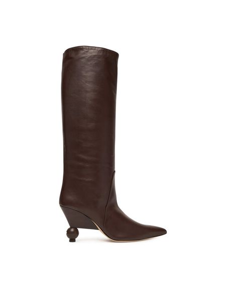 Weekend Max Mara Kozaki Tasca 2525796075600 Brązowy. Brązowe kozaki damskie Weekend Max Mara, ze skóry, bez obcasa, na szpilce. Za 3,049.00 zł.