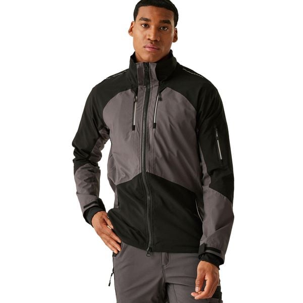 Wodoodporna Kurtka Stretch Shell Dla Dorosłych Unisex. Czarne kurtki damskie Regatta, m, bez wzorów, z materiału, bez kaptura. Za 453.99 zł.