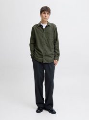Jack & Jones Koszula - Regular fit - w kolorze khaki rozmiar: XXL. Brązowe koszule męskie Jack & Jones, xxl, bez wzorów, z bawełny, bez kołnierzyka, bez ramiączek. Za 96.83 zł.