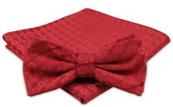 Modna Mucha Męska - Alties - Czerwona z Fakturą. Czerwone krawaty i muchy męskie Alties, bez wzorów, eleganckie. Za 54.00 zł.