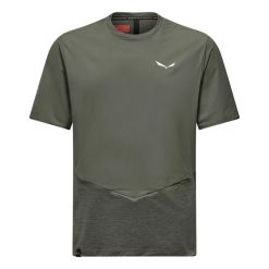 T-shirt wiatrówka Salewa Pedroc Dry'Ton. Zielone t-shirty męskie Salewa, l, bez wzorów, z bawełny, bez kołnierzyka. Za 340.50 zł.