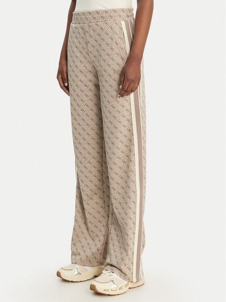 Guess Spodnie dresowe V6GB04 K2955 Beżowy Regular Fit. Brązowe spodnie dresowe damskie Guess, l, z aplikacjami, z bawełny. Za 519.99 zł.