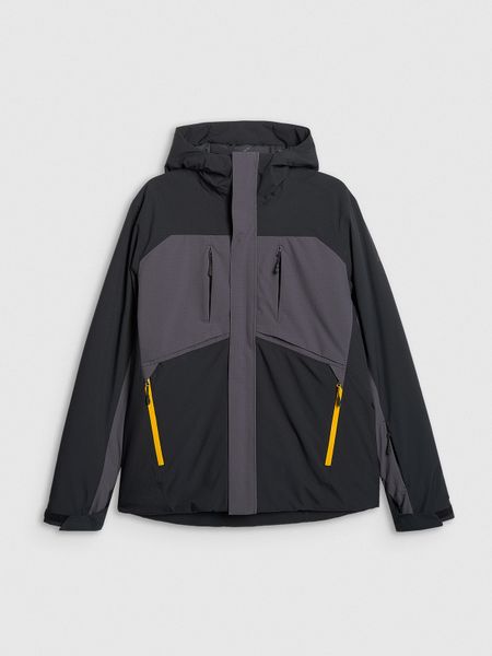 4F Kurtka narciarska membrana 10000 męska - czarna 3XL. Czarne kurtki męskie 4f, m, bez wzorów, z materiału, bez kaptura, narciarskie. W wyprzedaży za 449.99 zł.