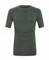 Koszulka kompresyjna Diadora SS T-shirt Stratozero. Zielone bluzki sportowe damskie Diadora, m, z elastanu, bez ramiączek, na fitness i siłownię. Za 174.30 zł.