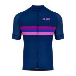 Męska koszulka rowerowa z krótkim rękawem - Sunset. Fioletowe t-shirty sportowe męskie KEADA SPORTS, m, z dresówki, bez ramiączek, na fitness i siłownię. Za 332.00 zł.