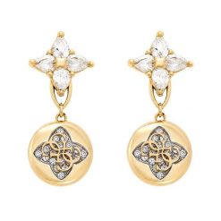 Kolczyki Guess. Żółte kolczyki damskie Guess, złote. Za 279.99 zł.