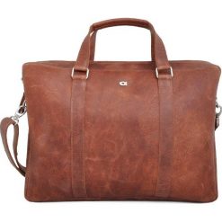 Skórzana torba na laptopa 15" unisex DAAG Funky Go! 38 jasnobrązowa. Brązowe torby na laptopa damskie DAAG, bez wzorów, z materiału. Za 439.99 zł.