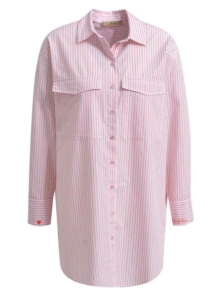 Smith & Soul Koszula w kolorze jasnoróżowym rozmiar: XL. Różowe koszule damskie Smith & Soul, xl, bez wzorów, z bawełny, bez kołnierzyka, bez ramiączek. Za 173.99 zł.