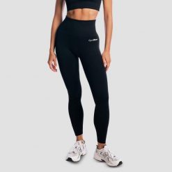 Legginsy damskie fitness bezszwowe GymBabe Black. Czarne legginsy damskie GYMBEAM, s, bez wzorów, z elastanu. Za 131.90 zł.