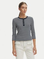 Tommy Hilfiger Bluzka WW0WW49629 Niebieski Slim Fit. Niebieskie bluzki damskie Tommy Hilfiger, xl, bez wzorów, z bawełny, bez ramiączek. Za 329.99 zł.