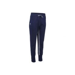 Spodnie tenisowe Warm F500 damskie. Niebieskie spodnie sportowe damskie ARTENGO, l, z elastanu, na fitness i siłownię. W wyprzedaży za 54.99 zł.
