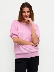 Kaffe Sweter Lone 10508368 Różowy Regular Fit. Czerwone swetry klasyczne damskie Kaffe, xs, z wiskozy, bez kołnierzyka. Za 129.99 zł.