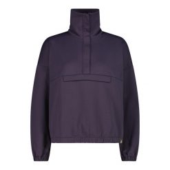Damski sweter 1/2 zip CMP. Czarne swetry klasyczne damskie CMP, l, z dzianiny, bez kołnierzyka. Za 283.00 zł.