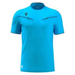 Koszulka sędziowska Macron Ponnet Eco. Niebieskie t-shirty sportowe męskie Macron, l, z dzianiny, bez ramiączek, do piłki nożnej. Za 307.90 zł.