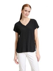 Betty Barclay Koszulka w kolorze czarnym rozmiar: 46. Czarne t-shirty damskie Betty Barclay, bez wzorów, bez kołnierzyka. Za 70.41 zł.