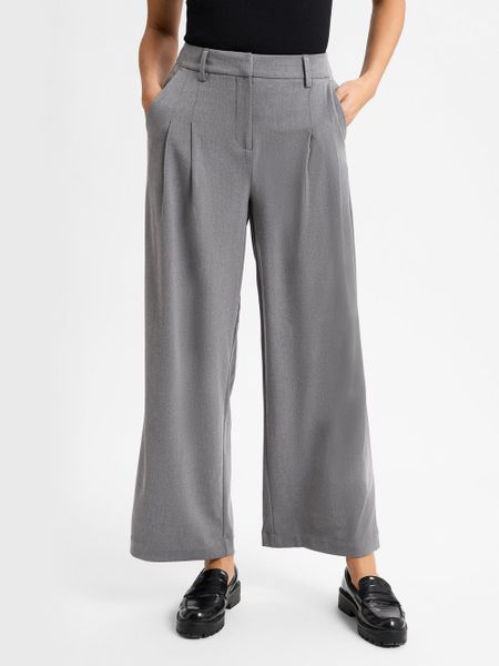 Msch Copenhagen Spodnie - MSCHHenrika Kobiety Sztuczne włókno szary, S. Szare spodnie materiałowe damskie MSCH Copenhagen, bez wzorów, z włókna, klasyczne. Za 349.95 zł.