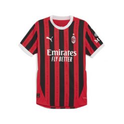 Męska autentyczna koszulka domowa AC Milan 24/25 PUMA For All Time Red Black. Czarne t-shirty sportowe męskie Puma, m, bez ramiączek, do piłki nożnej. W wyprzedaży za 323.10 zł.