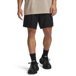 Spodenki męskie Under Armour Unstoppable Woven 6009361. Czarne szorty męskie Under Armour, m, z elastanu, na fitness i siłownię. Za 354.65 zł.