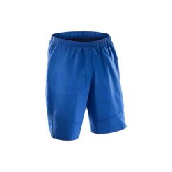 Szorty na rower MTB ST 100 męskie. Niebieskie szorty męskie ROCKRIDER, bez wzorów, z bawełny. W wyprzedaży za 29.99 zł.