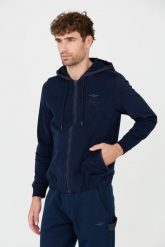 AERONAUTICA MILITARE Granatowa bluza z kapturem. Niebieskie bluzy z kapturem męskie AERONAUTICA MILITARE, m. W wyprzedaży za 609.99 zł.