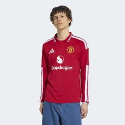 Koszulka podstawowa z długim rękawem Manchester United 26/27. Czerwone koszulki męskie z długim rękawem Adidas, xl, z materiału. Za 479.00 zł.